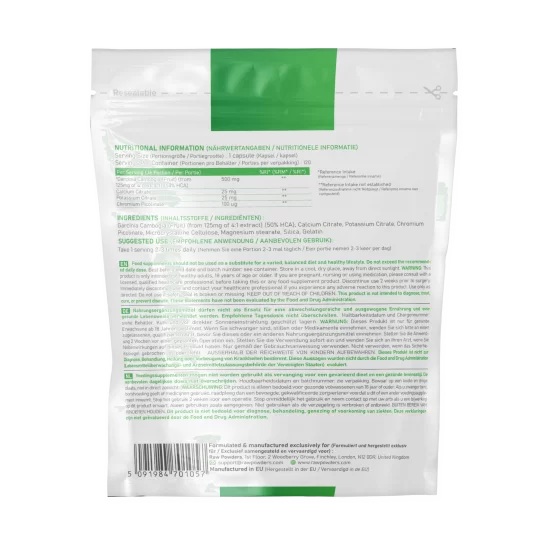 Garcinia Cambogia, 500 mg, 120 kapsulių | Raw Powders